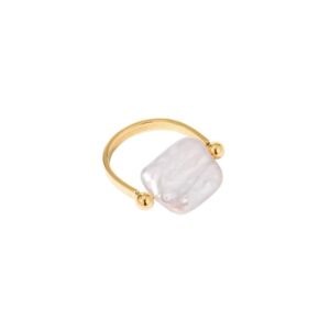 Square Baroque Pearl Ring