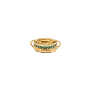 Linked Emerald Ring