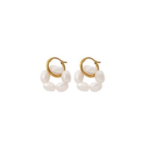 Pearl Cluster Hoops