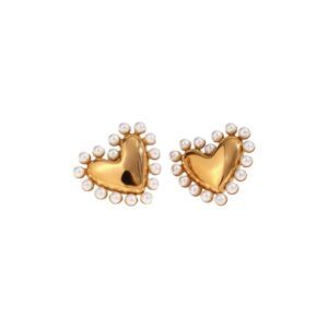 Pearl Heart Studs