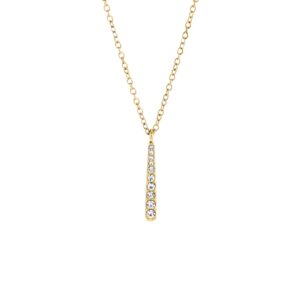 Crystal Baguette Drop Necklace
