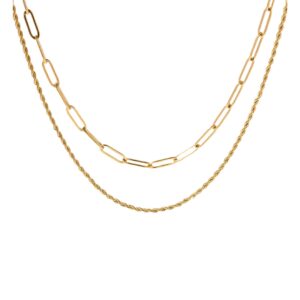 Layered Paperclip Necklace