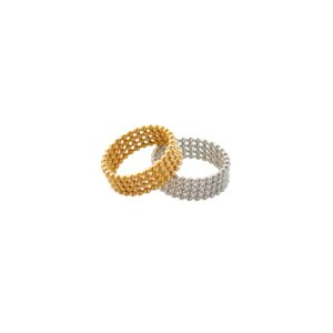 Beaded Mesh Ring