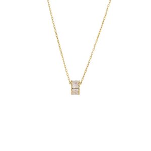 Baguette Rondelle Necklace