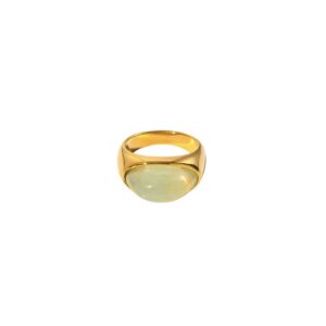 Green Stone Dome Ring