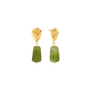 Jade Stone Drop Earrings