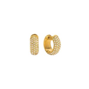 Pavé Dome Huggie Hoops