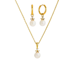 Pearl Drop Necklace & Earring Set
