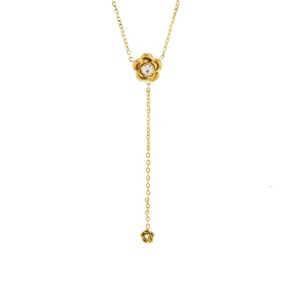Rose Lariat Necklace