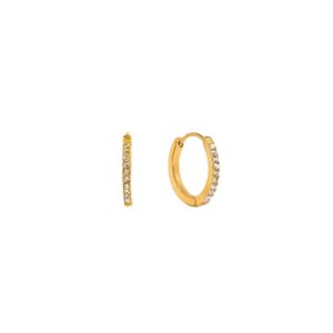Slim Pavé Huggie Hoops