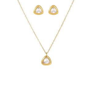 Trillion Crystal Necklace & Earring Set